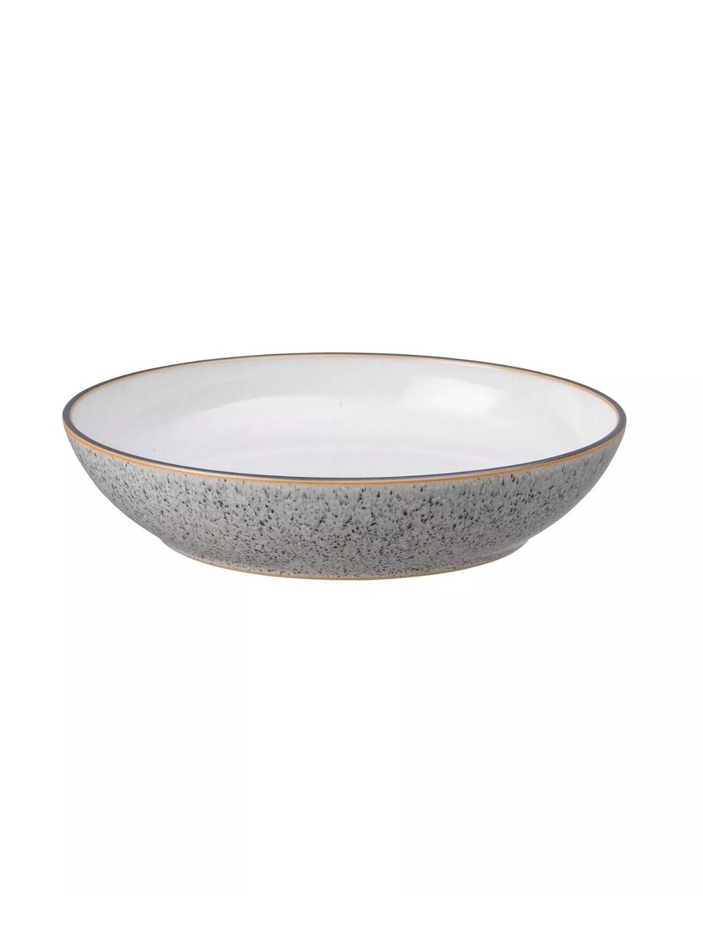 58$ Denby Studio Grey White Pasta Bowl Gray